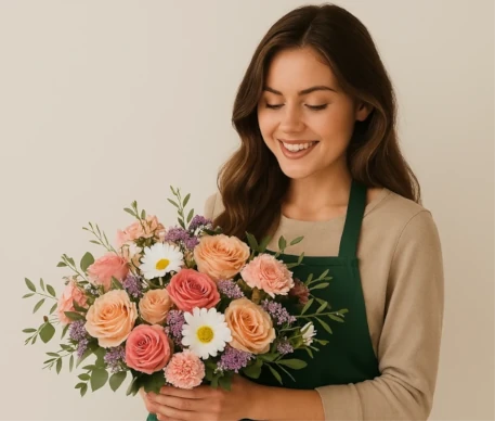 Šťastná květinářka